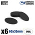 Black Plastic Oval Bases for Gaming
