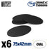 Black Plastic Oval Bases for Gaming