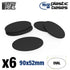 Black Plastic Oval Bases for Gaming