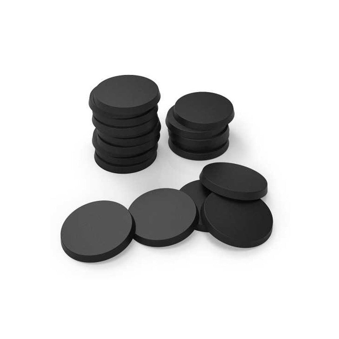 Black Plastic Round Bases for Gaming