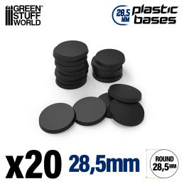 Black Plastic Round Bases for Gaming
