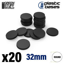 Black Plastic Round Bases for Gaming