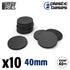 Black Plastic Round Bases for Gaming