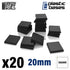 Black Plastic Square Bases for Gaming