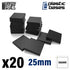Black Plastic Square Bases for Gaming