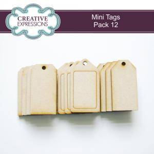 Creative Expressions MDF Mini Gift Tags - 12pc