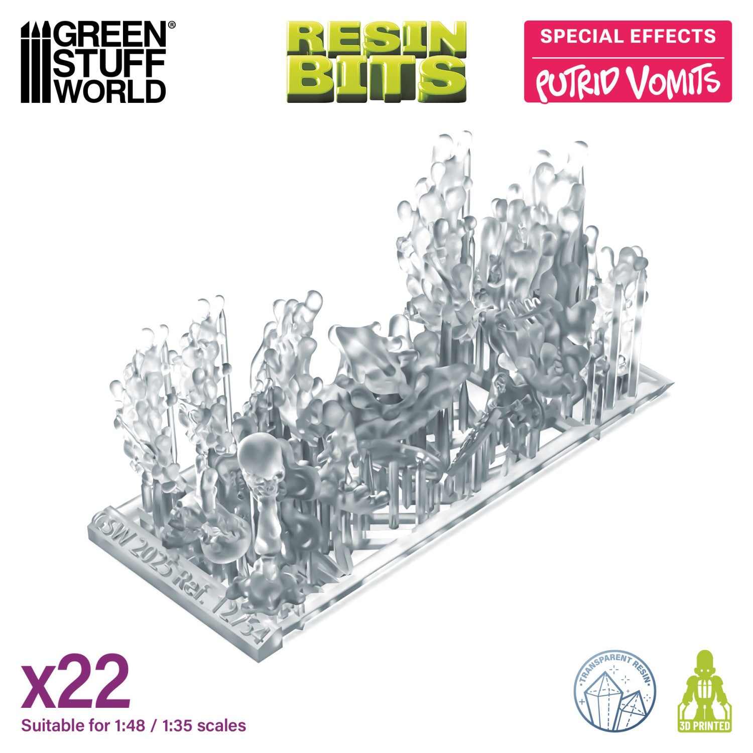 Resin Bits: Special Effects - 1:48-1:35 Putrid Vomits - 22pc | Buy Online from The Home Crafters