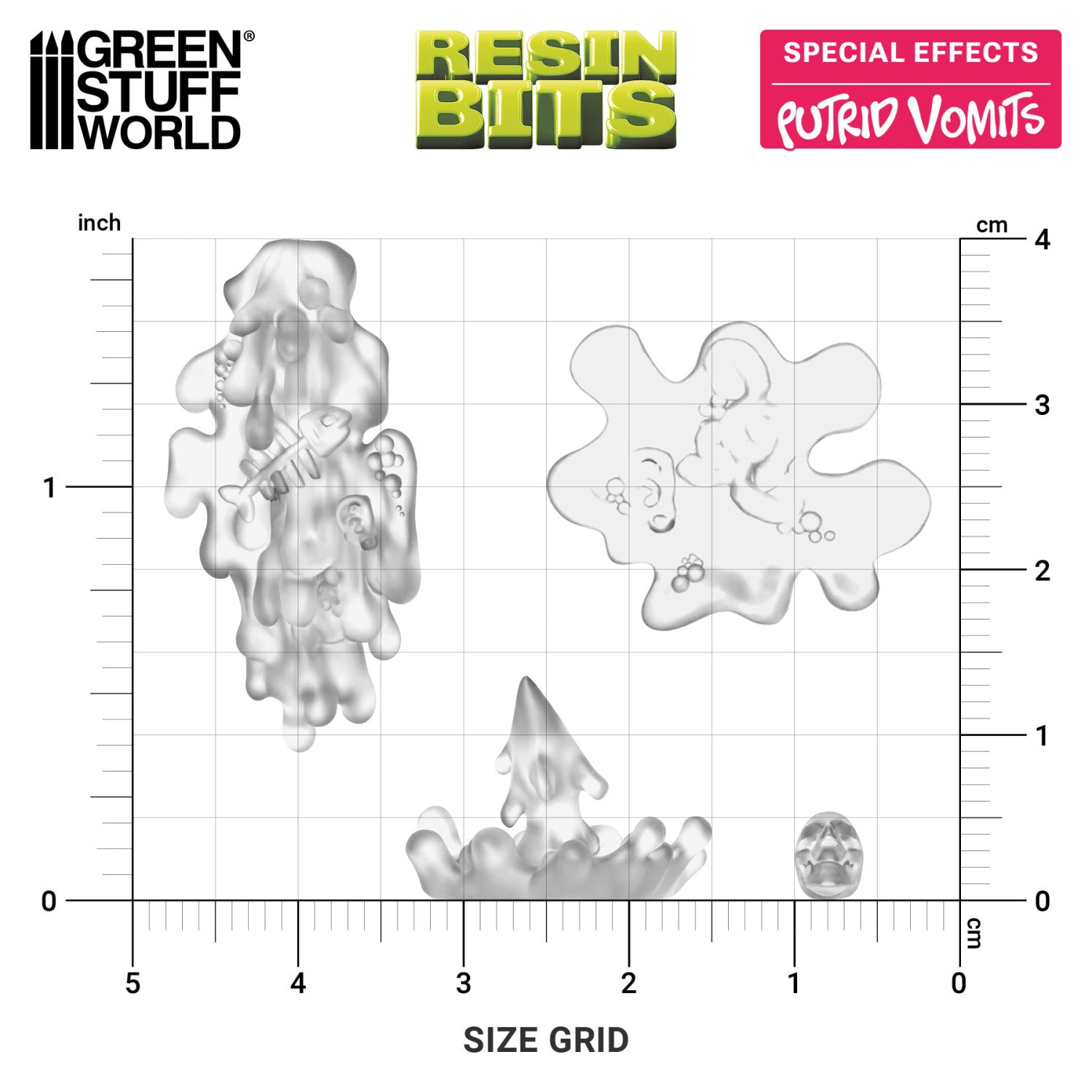 Resin Bits: Special Effects - 1:48-1:35 Putrid Vomits - 22pc | Buy Online from The Home Crafters
