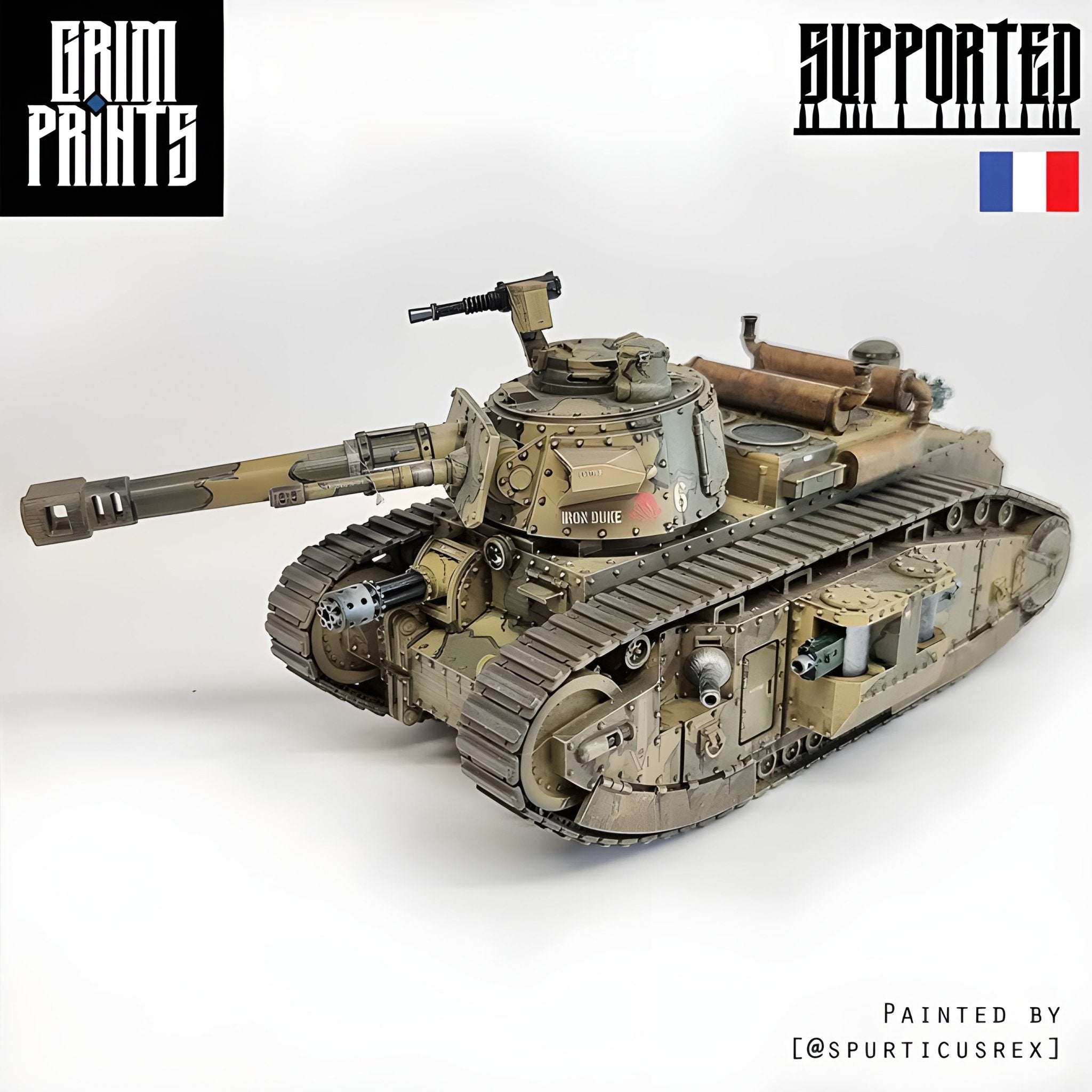 Grim Char 2C Heavy Tank | WWII inspired sci - fi battle tank for Wargaming | Buy Online from The Home Crafters