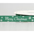 Merry Christmas Grosgrain Ribbon: 16mm - Green