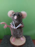 Reading Mouse - Fairy Fae Handmade Needle Felt Decoration