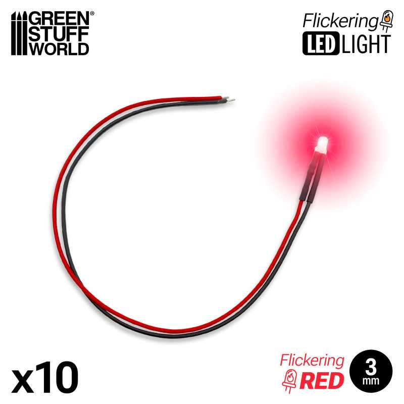 Green Stuff World: 3mm Flickering LED Lights - 10pc | Buy Online from The Home Crafters