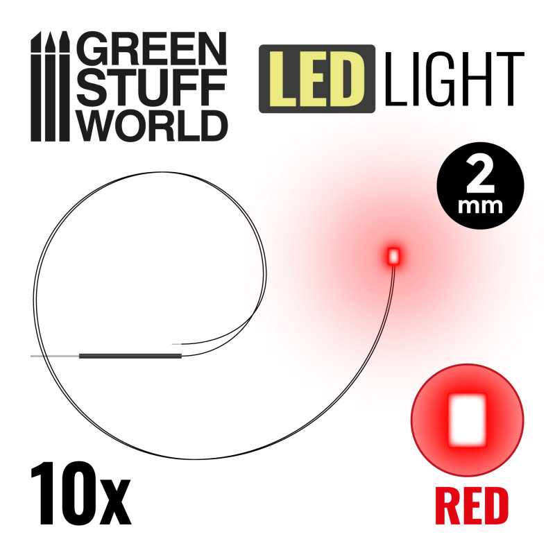 Green Stuff World: 2mm LED Lights for Dioramas - 10pc | Buy Online from The Home Crafters