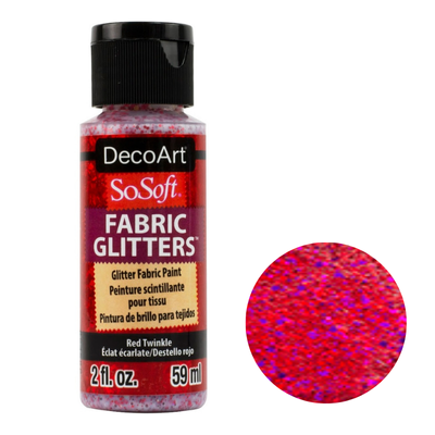 DecoArt SoSoft Acrylic Glitter Fabric Paint - 2oz