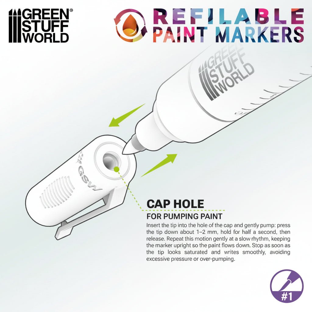 Detail Refillable Marker Paint Pen: Size 1 nib - each | Buy Online from The Home Crafters