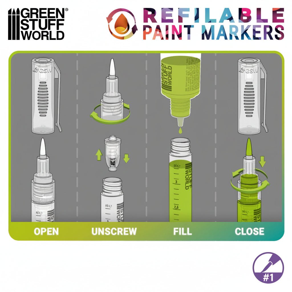 Detail Refillable Marker Paint Pen: Size 1 nib - each | Buy Online from The Home Crafters