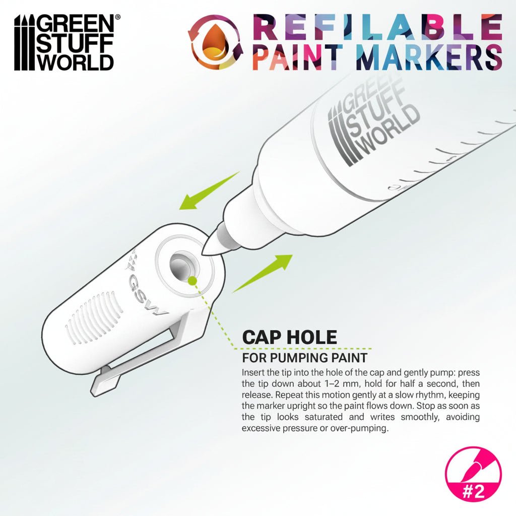 Standard Refillable Marker Paint Pen: Size 2 nib - each | Buy Online from The Home Crafters