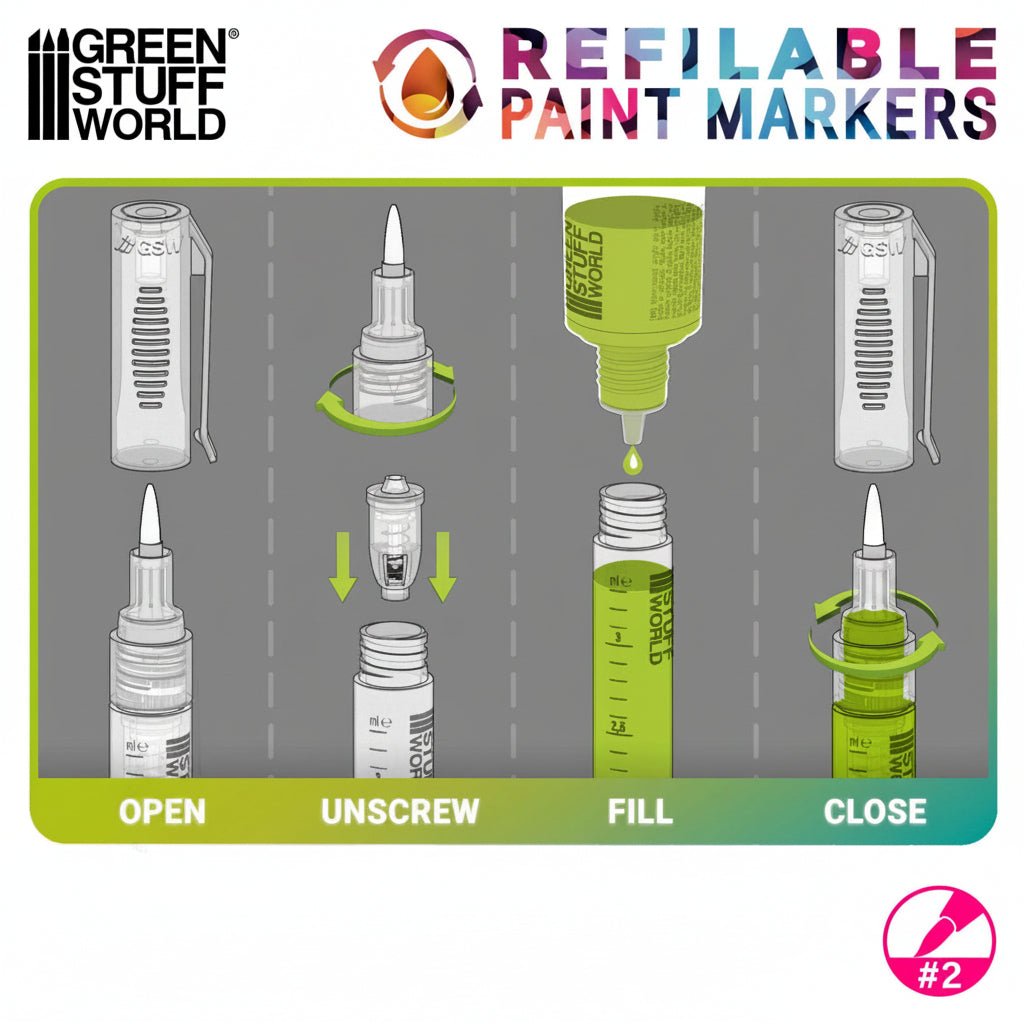 Standard Refillable Marker Paint Pen: Size 2 nib - each | Buy Online from The Home Crafters