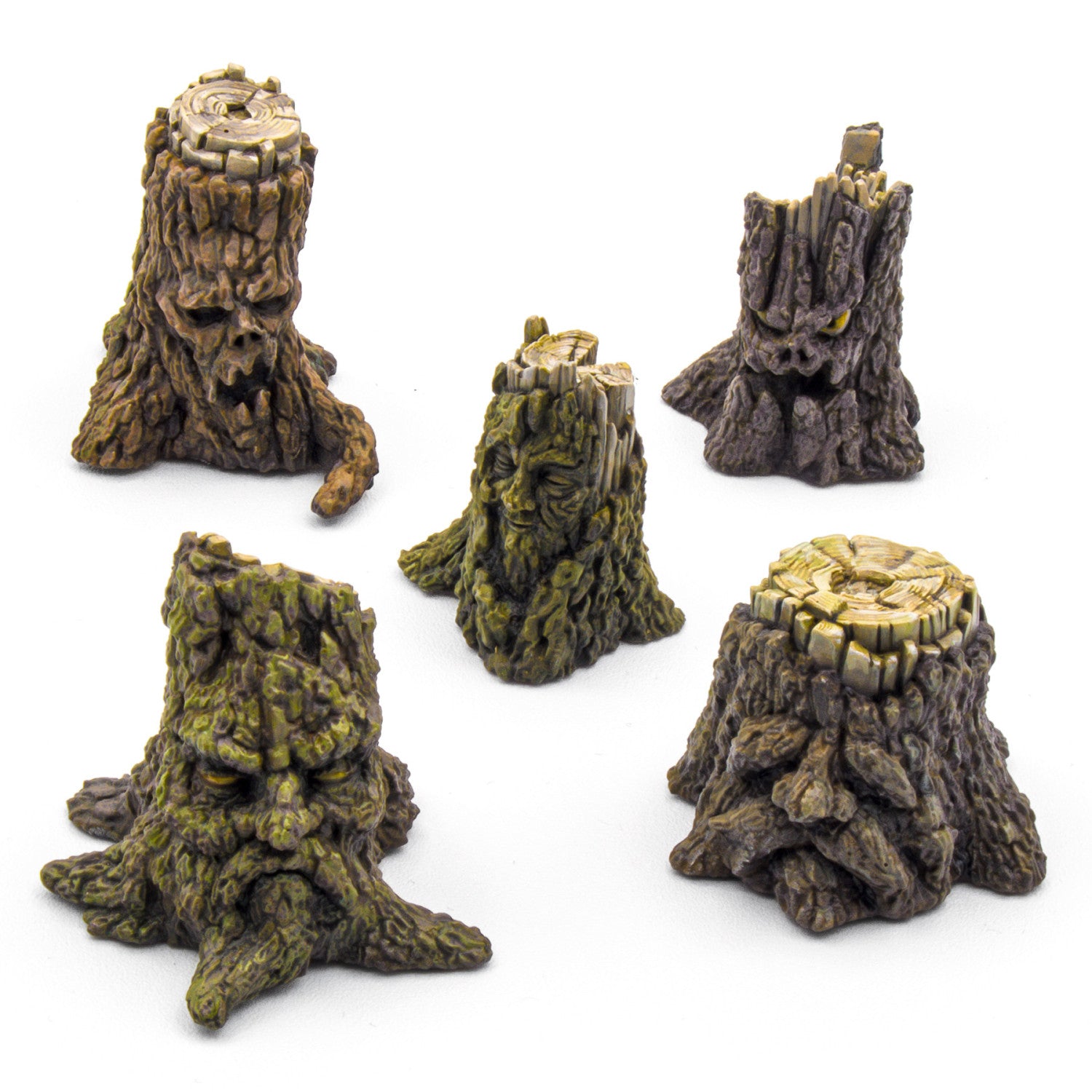 Resin Bits: Plants - 1:72-1:48-1:35 Big Haunted Tree Stumps - 5pc | Buy Online from The Home Crafters