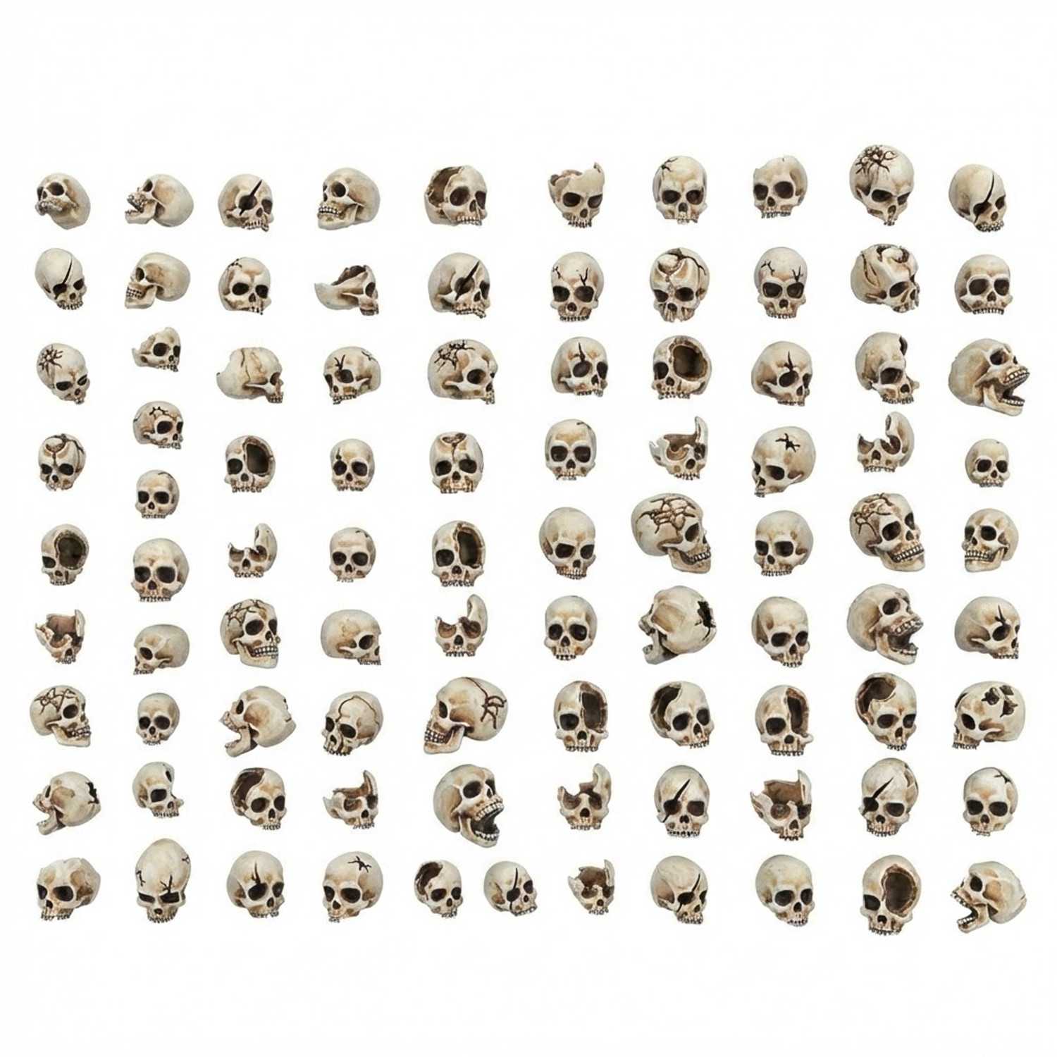 Resin Bits: Skulls & Bones - 1:48-1:35 Skulls - 85pc | Buy Online from The Home Crafters