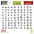 Resin Bits: Skulls & Bones - 1:48-1:35 Skulls - 85pc | Buy Online from The Home Crafters