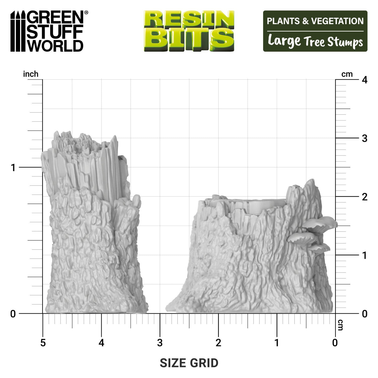 Resin Bits: Plants - 1:72-1:48-1:35 Large Tree Stumps - 5pc | Buy Online from The Home Crafters