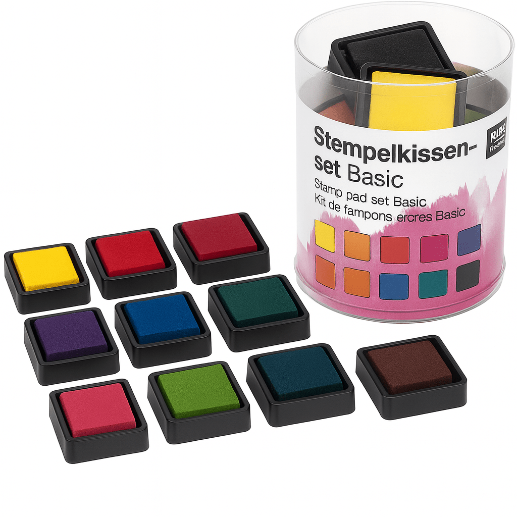 Rico Design Rainbow Ink Stamp Pad Basic Set - 10pc | Buy Online from The Home Crafters