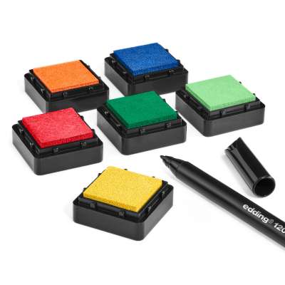 Rico Design Rainbow Ink Stamp Pad Basic Set - 10pc | Buy Online from The Home Crafters