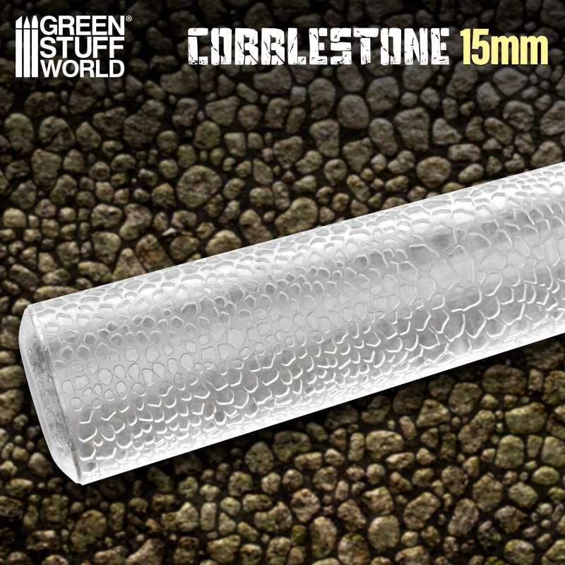 Green Stuff World: 15mm Textured Rolling Pin - Cobblestone