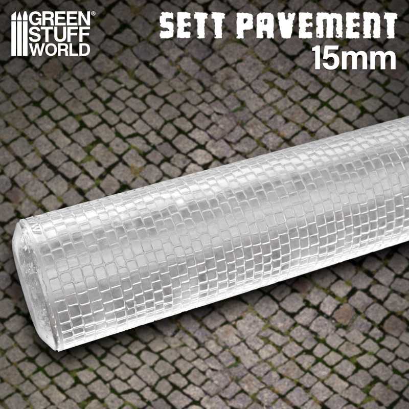 Green Stuff World: 15mm Textured Rolling Pin - Sett Pavement