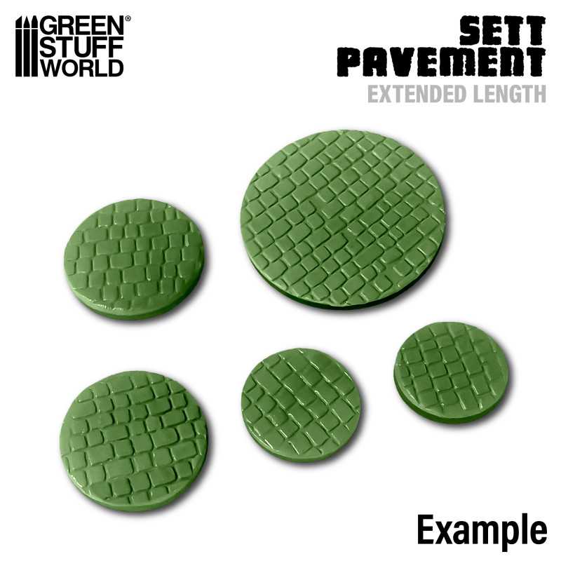 Green Stuff World: 15mm Textured Rolling Pin - Sett Pavement