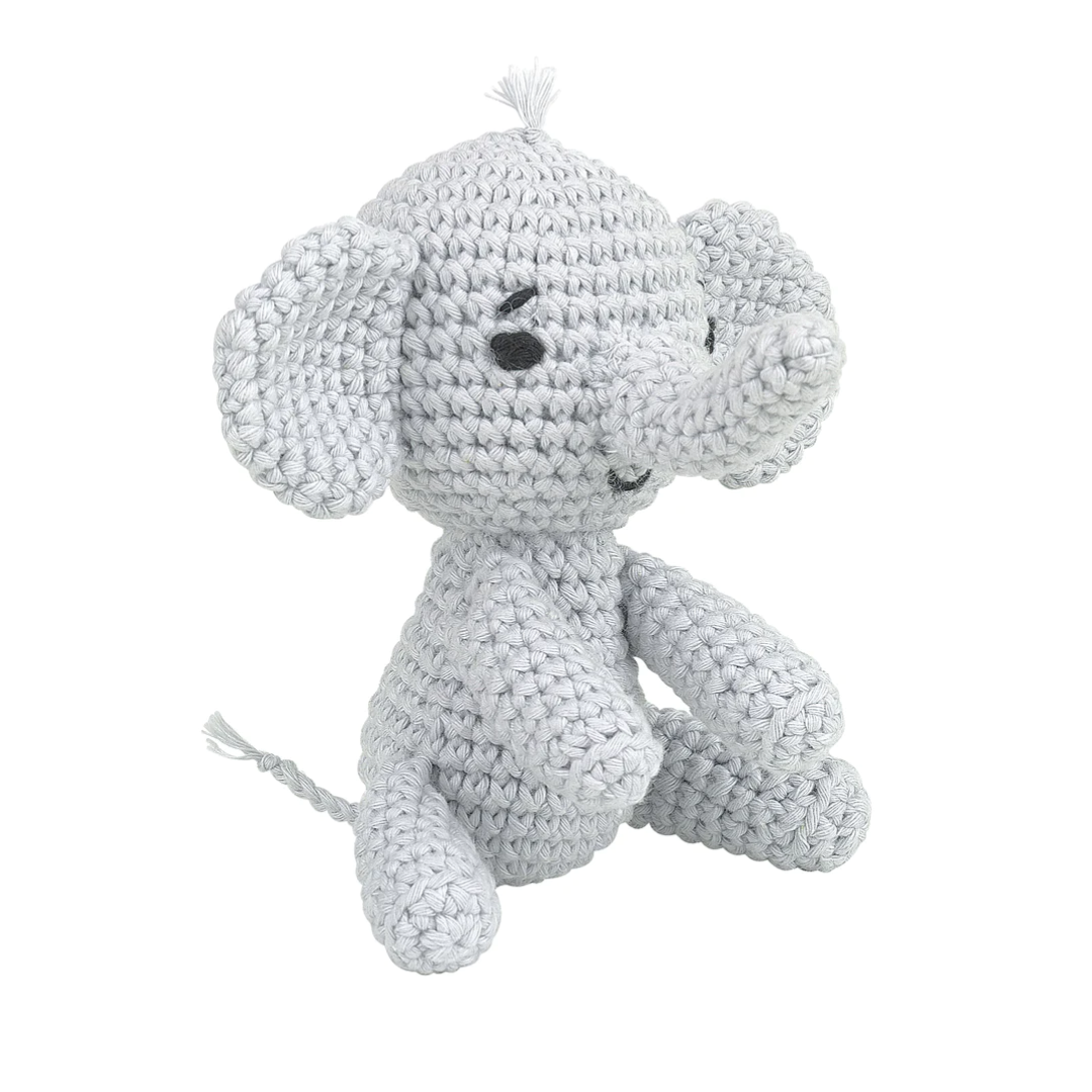Knitty Critters Pouch Pals Crochet Kit - Ross the Elephant