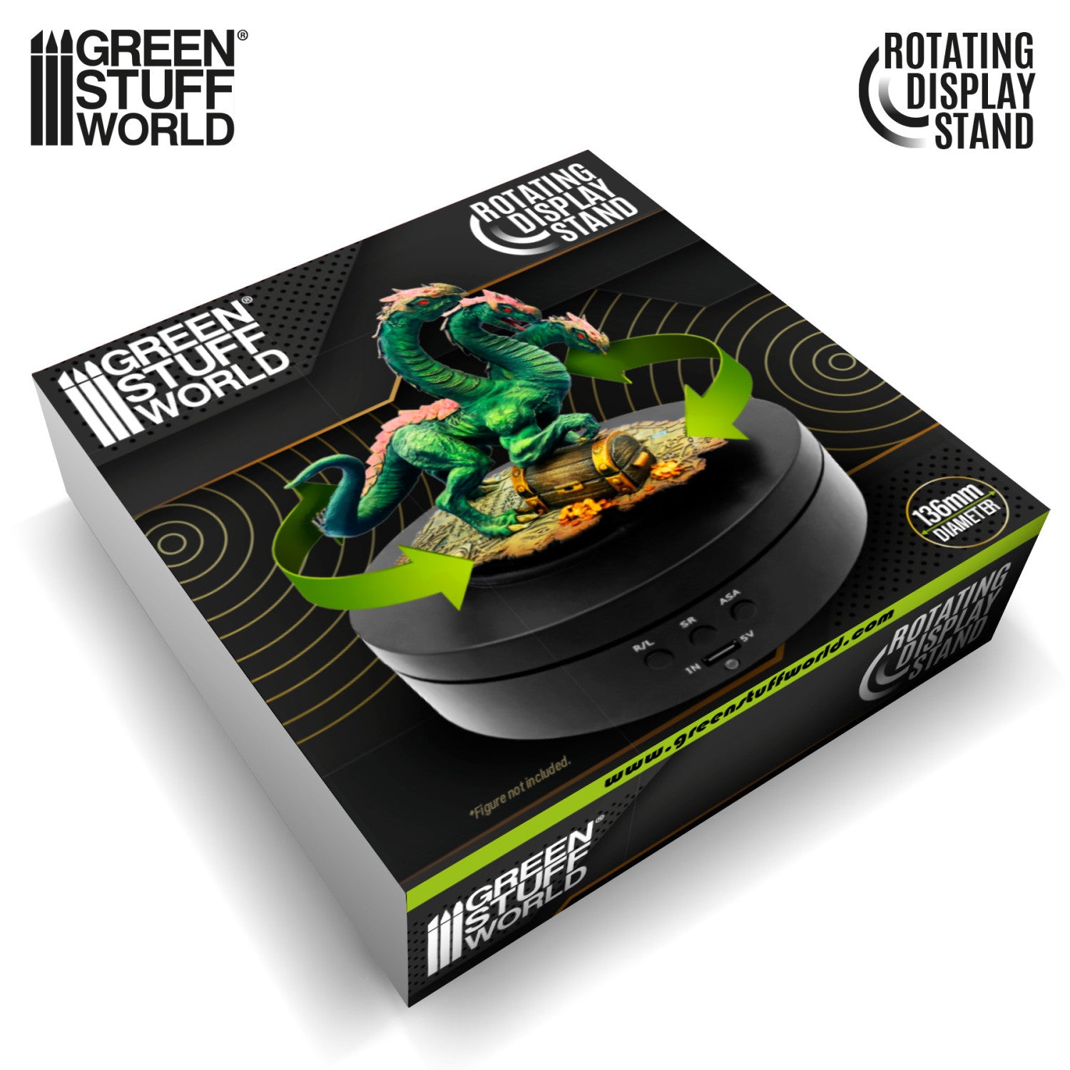 136mm Battery or USB Powered Rotating Display Stand