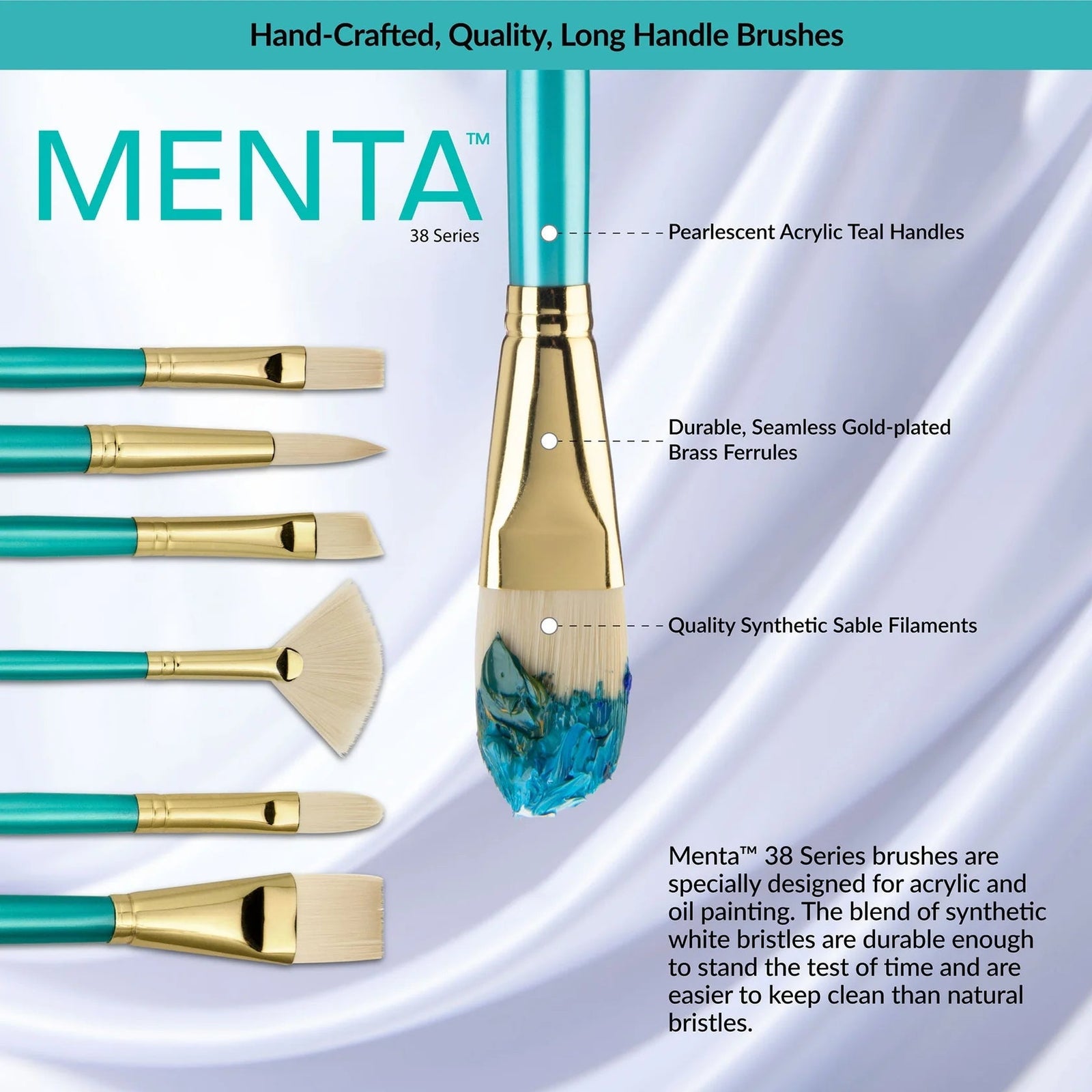 Royal & Langnickel: Menta 5 Piece Paintbrush Set with Bag | Buy Online from The Home Crafters