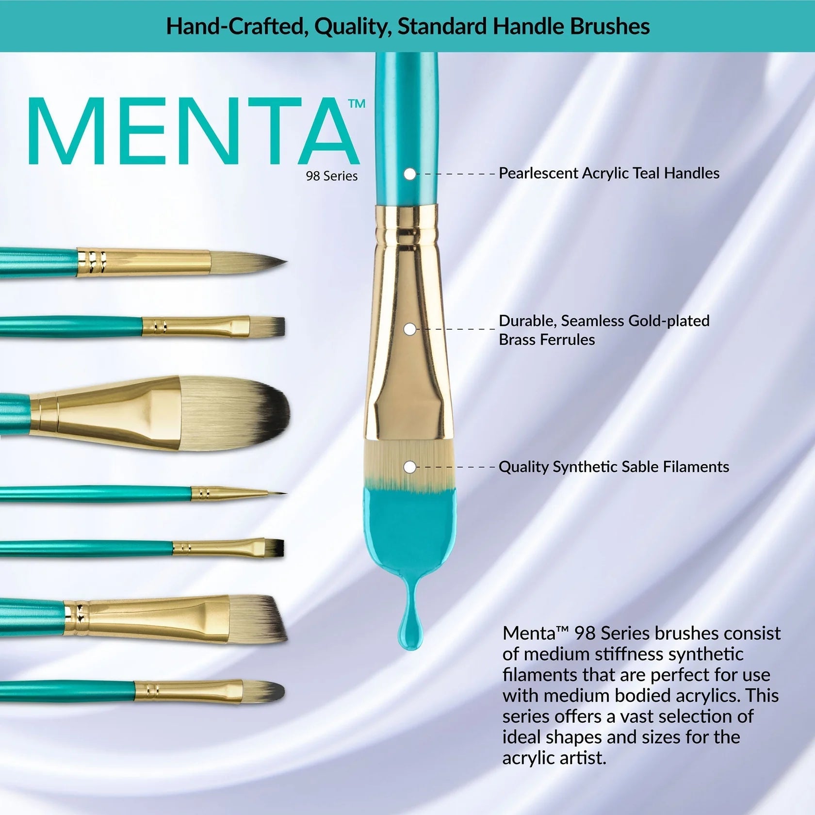 Royal & Langnickel: Menta 5 Piece Paintbrush Set with Bag | Buy Online from The Home Crafters