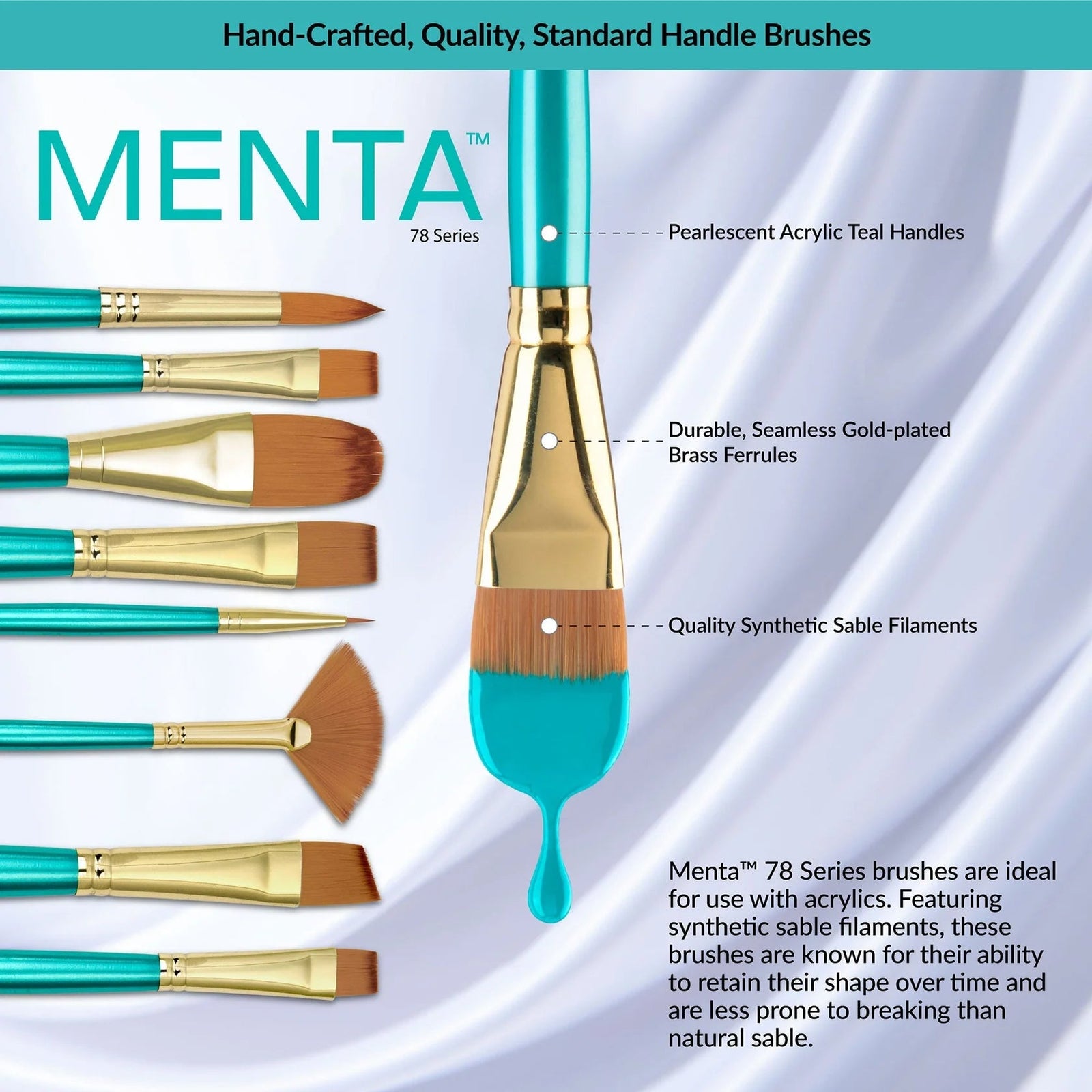 Royal & Langnickel: Menta 5 Piece Paintbrush Set with Bag | Buy Online from The Home Crafters