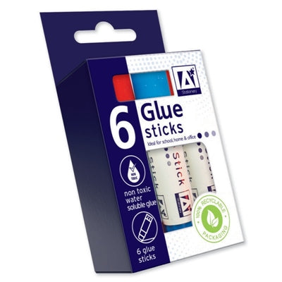 Stationery 6pc Glue Stick Set