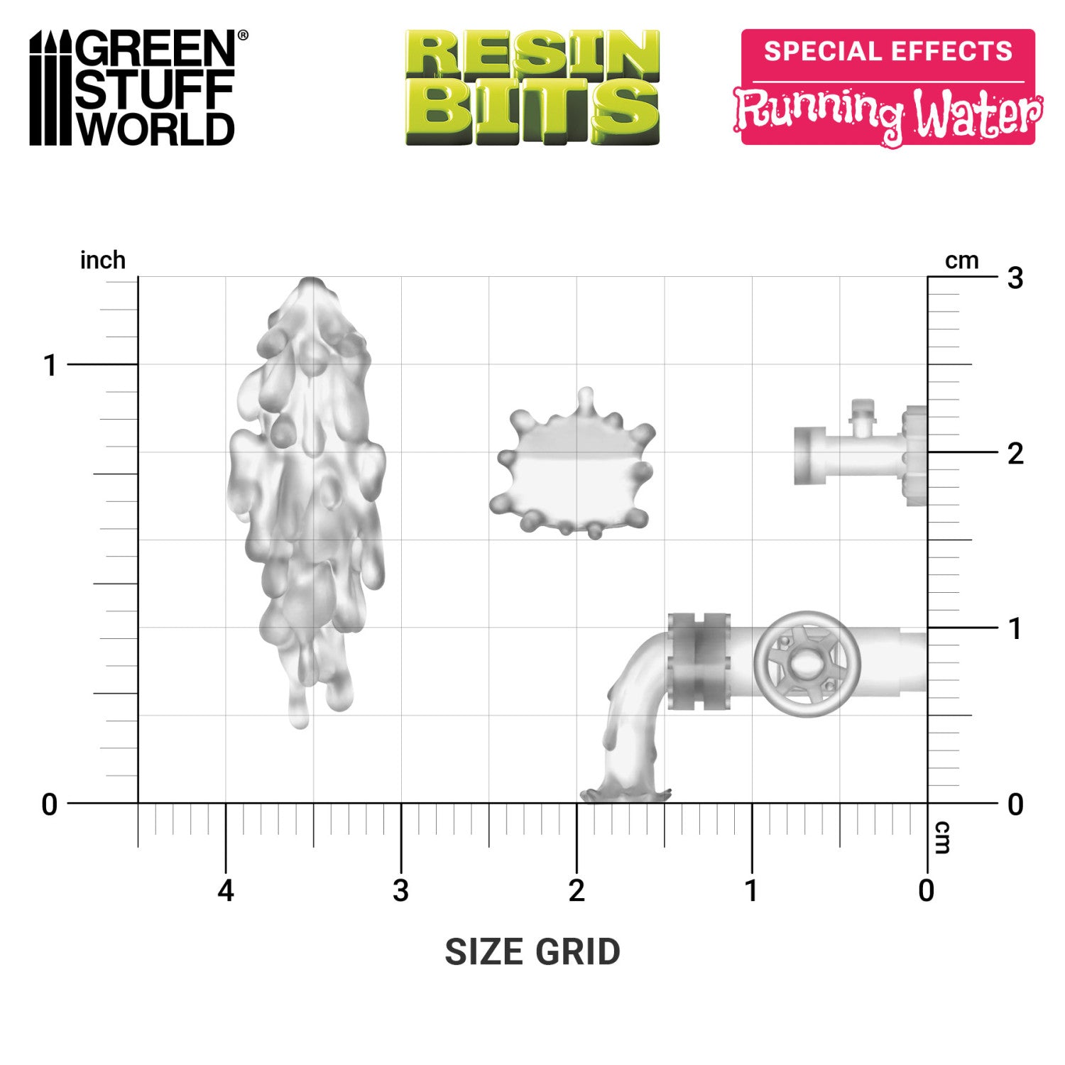 Resin Bits: Special Effects - 1:48-1:35 Running Water - 32pc | Buy Online from The Home Crafters
