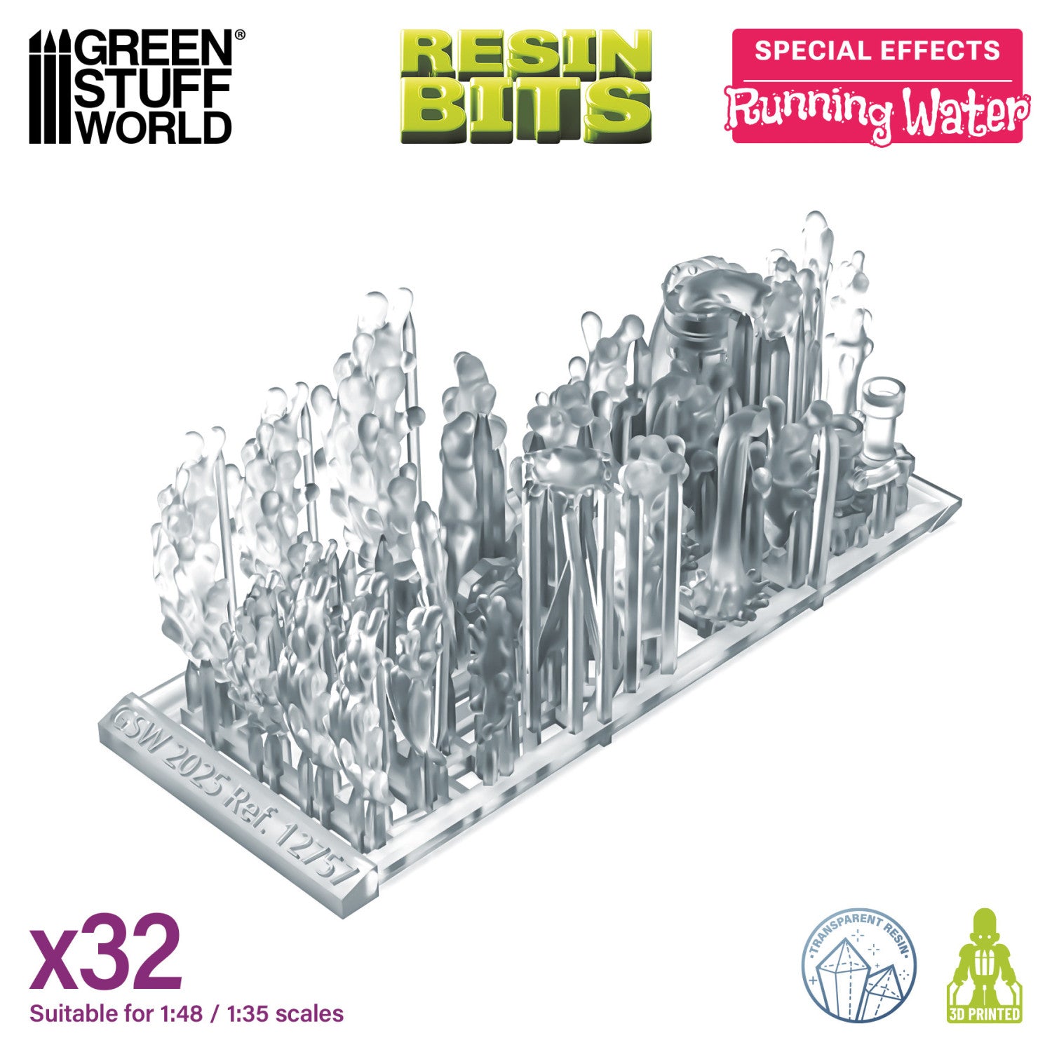 Resin Bits: Special Effects - 1:48-1:35 Running Water - 32pc | Buy Online from The Home Crafters