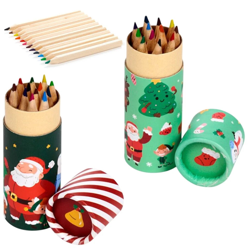 Jingle Bunch Christmas Colouring Pencils Pot - 12pc