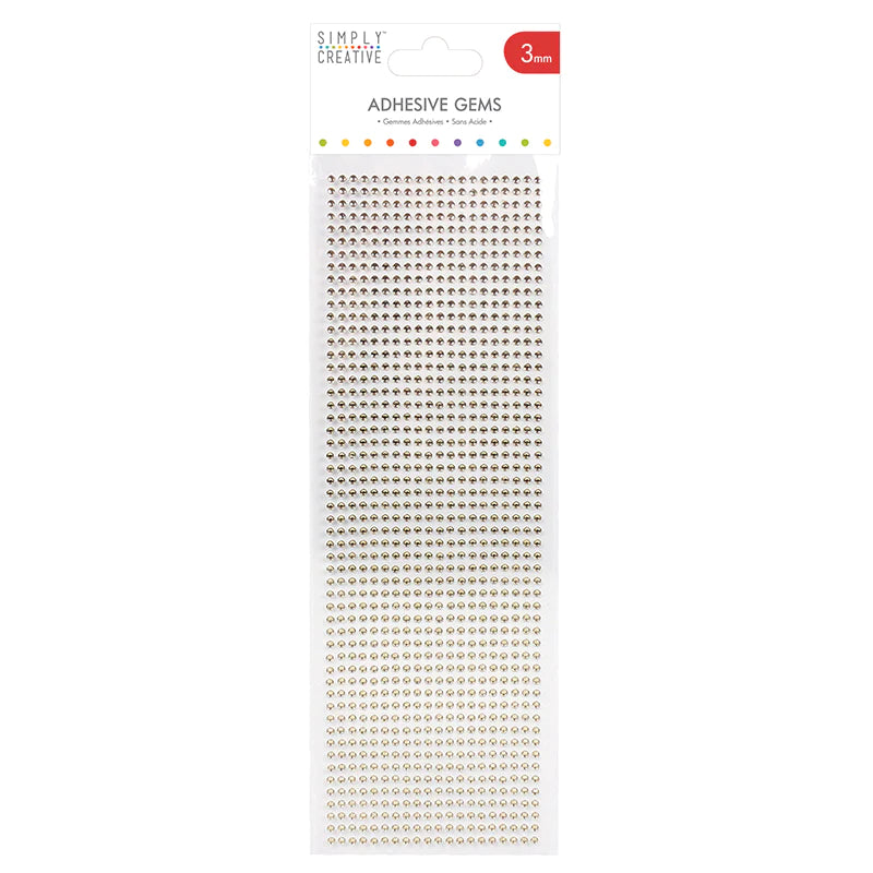 Simply Creative 3mm Adhesive Gems - 1080pk