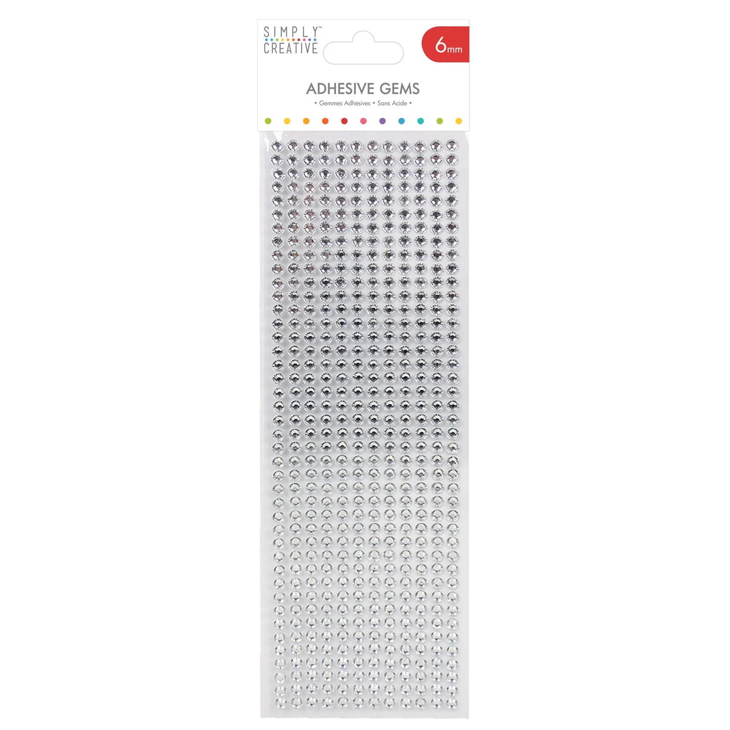 Simply Creative 6mm Adhesive Gems - 504pk