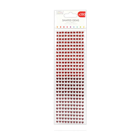 Simply Creative 6mm Heart Shaped Gems - 280pk
