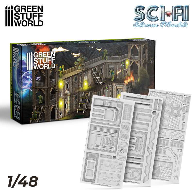 Green Stuff World: Silicone Molds - 1:48 scale Sci Fi Set | Buy Online from The Home Crafters