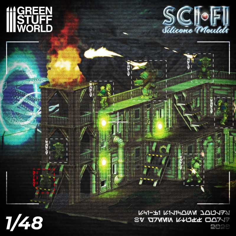 Green Stuff World: Silicone Molds - 1:48 scale Sci Fi Set | Buy Online from The Home Crafters