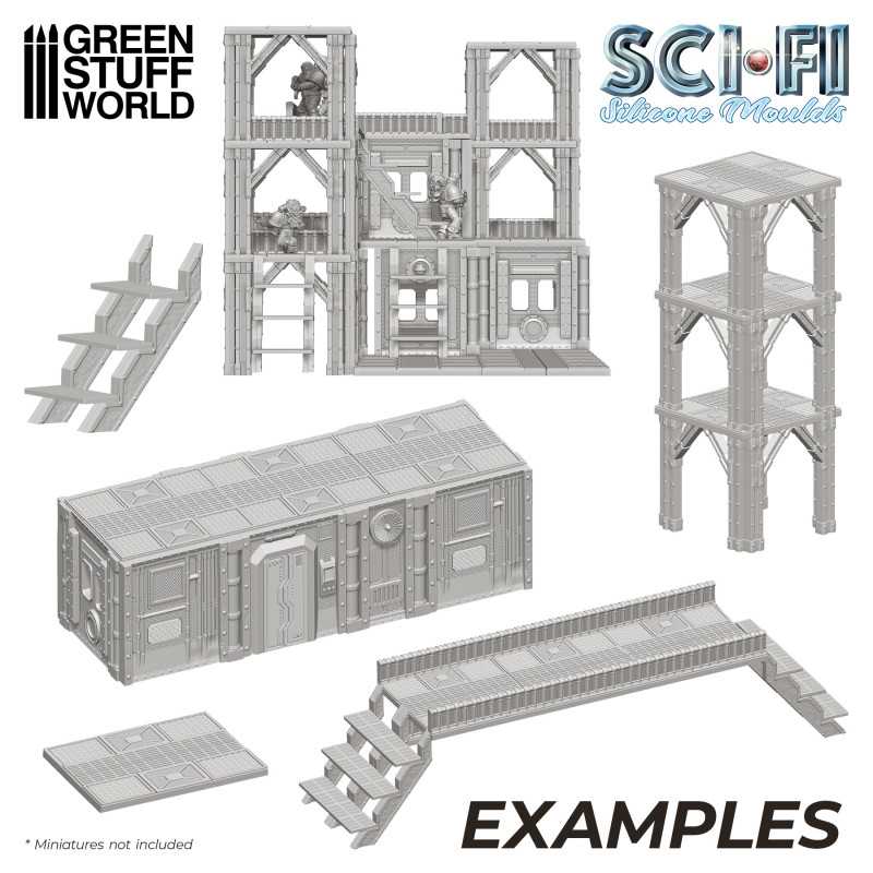 Green Stuff World: Silicone Molds - 1:48 scale Sci Fi Set | Buy Online from The Home Crafters
