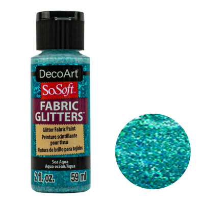 DecoArt SoSoft Acrylic Glitter Fabric Paint - 2oz