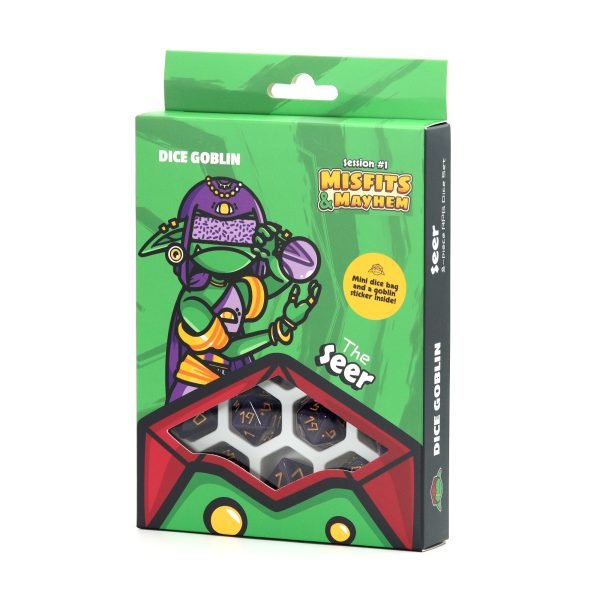 Dice Goblin 8 - piece RPG dice set - The Seer | Buy Online from The Home Crafters