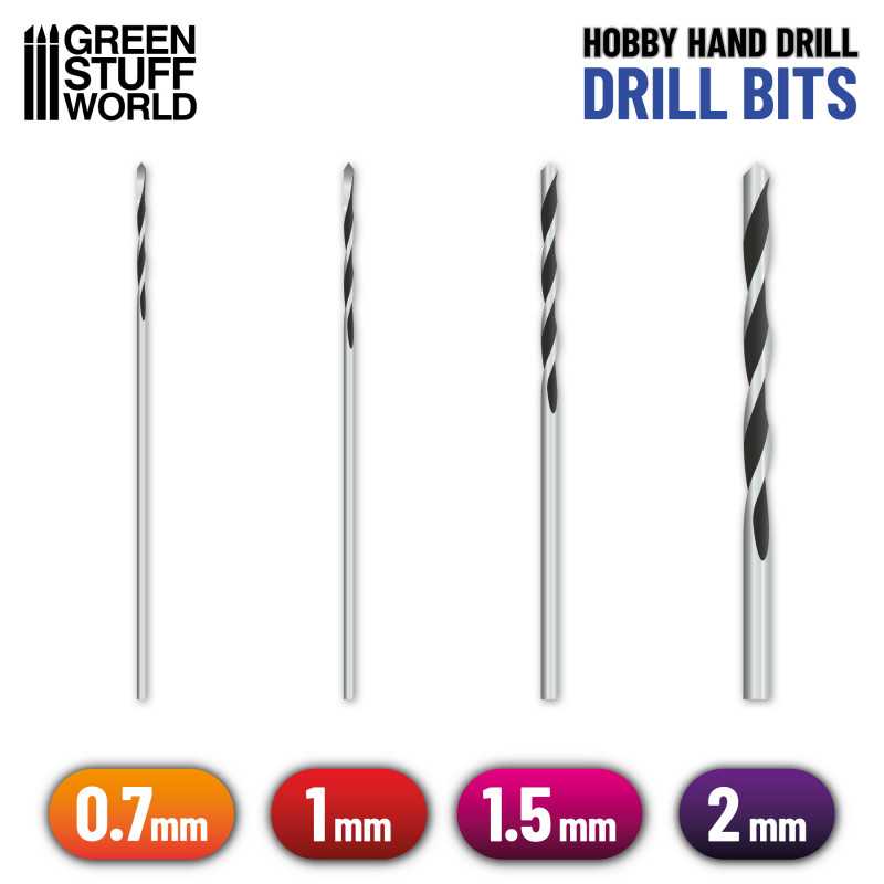 Green Stuff World: Bit Set for Hand Drill Pin Vice - 10pc | Buy Online from The Home Crafters