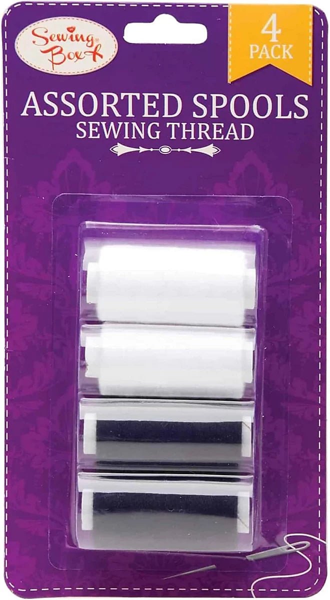 Sewing Box Sewing Thread Black & White - 4pc | Buy Online from The Home Crafters
